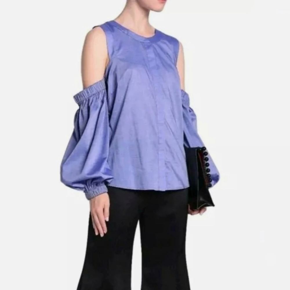 NWOT Milly Mica Detached Balloon Poplin Top